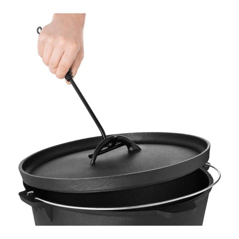 KOCIOŁEK GARNEK ŻELIWNY MYŚLIWSKI NA OGNISKO GRILL ŚR. 37CM 10.75L + NÓŻKI KOCIOŁEK GARNEK ŻELIWNY MYŚLIWSKI NA OGNISKO GRILL ŚR. 37CM 10.75L + NÓŻKI