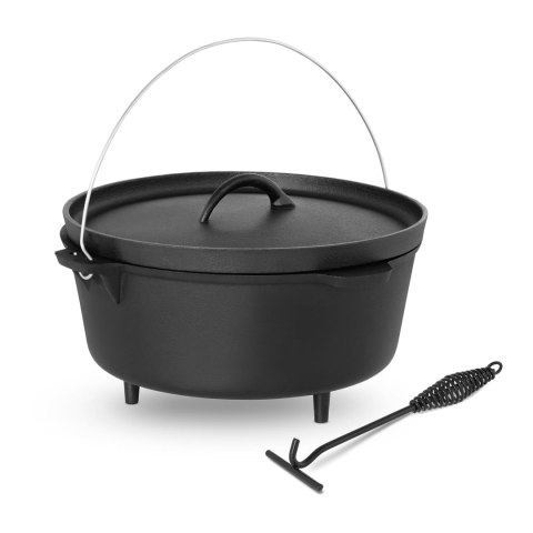 KOCIOŁEK GARNEK ŻELIWNY MYŚLIWSKI NA OGNISKO GRILL ŚR. 37CM 10.75L + NÓŻKI KOCIOŁEK GARNEK ŻELIWNY MYŚLIWSKI NA OGNISKO GRILL ŚR. 37CM 10.75L + NÓŻKI