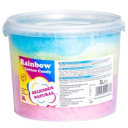KOLOROWA TĘCZOWA WATA CUKROWA RAINBOW COTTON CANDY 3L