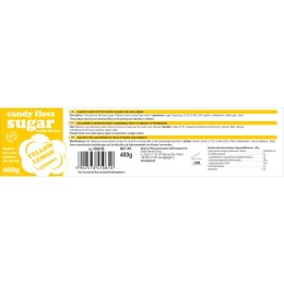 KOLOROWY CUKIER DO WATY CUKROWEJ ŻÓŁTY O SMAKU CYTRYNOWYM 400G