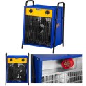 NAGRZEWNICA DMUCHAWA BUDOWLANA DO SUSZENIA ŚCIAN TYNKU PROSTOKĄTNA 400V 15000W