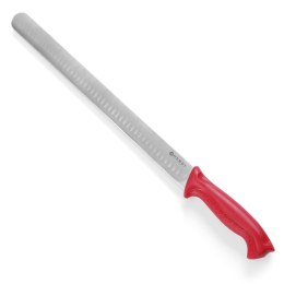 NÓŻ DO SZYNKI I ŁOSOSIA HACCP DO SUROWEGO MIĘSA 490MM - CZERWONY - HENDI 842928