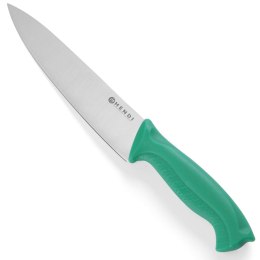 NÓŻ KUCHARSKI DO WARZYW I OWOCÓW HACCP 320MM - ZIELONY - HENDI 842614