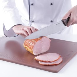NÓŻ KUCHARSKI DO WĘDLIN I GOTOWANYCH MIĘS HACCP 385MM - BRĄZOWY - HENDI 842799