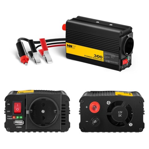 PRZETWORNICA NAPIĘCIA SAMOCHODOWA DO AKUMULATORA 300/600W + ADAPTER DO GNIAZDKA ZAPALNICZKI PRZETWORNICA NAPIĘCIA SAMOCHODOWA DO AKUMULATORA 300/600W + ADAPTER DO GNIAZDKA ZAPALNICZKI