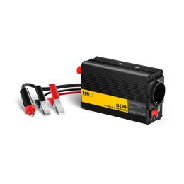 PRZETWORNICA NAPIĘCIA SAMOCHODOWA DO AKUMULATORA 300/600W + ADAPTER DO GNIAZDKA ZAPALNICZKI