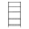 REGAŁ MAGAZYNOWY DRUCIANY AŻUROWY KOLOR CZARNY 180X90X35CM DO 150KG