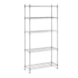 REGAŁ MAGAZYNOWY DRUCIANY AŻUROWY KOLOR SZARY 180X90X35CM DO 250KG