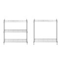 REGAŁ MAGAZYNOWY DRUCIANY AŻUROWY KOLOR SZARY 180X90X35CM DO 250KG