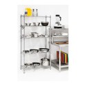 REGAŁ MAGAZYNOWY DRUCIANY AŻUROWY KOLOR SZARY 180X90X35CM DO 250KG
