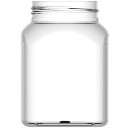 SŁOIK KWADRATOWY Z POKRYWKĄ GWINT 63/485 TRANSPARENTNY 500ML
