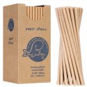 SŁOMKI PAPIEROWE BIO EKOLOGICZNE PAPER STRAWS 6/205MM - BRĄZOWE 250SZT.