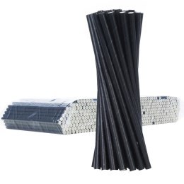 SŁOMKI PAPIEROWE BIO EKOLOGICZNE PAPER STRAWS GRUBE 8/205MM - CZARNE 500SZT.