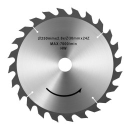 TARCZA DO PIŁY TARCZOWEJ DO CIĘCIA DREWNA 24 ZĘBY ŚR. 250/30MM