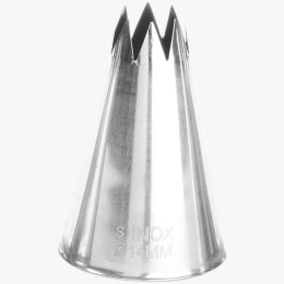 KOŃCÓWKA TYLKA GWIAZDKA DO RĘKAWÓW WORKÓW CUKIERNICZYCH STALOWA ŚR. 14MM - HENDI 551431