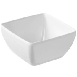 MISKA KWADRATOWA Z MELAMINY DO ŻYWNOŚCI BIAŁA 13X13CM
