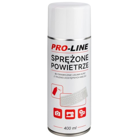 SPRĘŻONE POWIETRZE DO CZYSZCZENIA ELEKTRONIKI MASZYN DO SZYCIA PRO-LINE SPRAY 400ML SPRĘŻONE POWIETRZE DO CZYSZCZENIA ELEKTRONIKI MASZYN DO SZYCIA PRO-LINE SPRAY 400ML