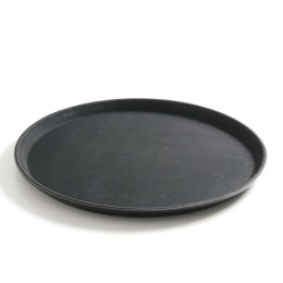TACA KELNERSKA ANTYPOŚLIZGOWA ODPORNA OKRĄGŁA ŚR. 28CM - CZARNA