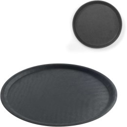 TACA KELNERSKA ANTYPOŚLIZGOWA OKRĄGŁA ŚR. 28CM - CZARNA