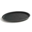 TACA KELNERSKA ANTYPOŚLIZGOWA OWALNA 20X26.5CM - CZARNA