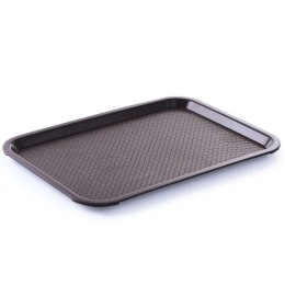 TACA Z POLIPROPYLENU FAST FOOD 35X45CM - BRĄZOWA