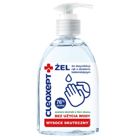 ŻEL ANTYBAKTERYJNY DO DEZYNFEKCJI ODKAŻANIA RĄK CLEOXEPT- 500ML ŻEL ANTYBAKTERYJNY DO DEZYNFEKCJI ODKAŻANIA RĄK CLEOXEPT- 500ML