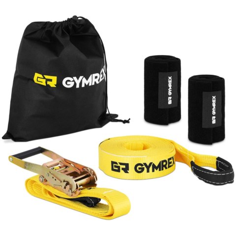 ZESTAW DO SLACKLINE CHODZENIA PO LINIE 13M GYMREX ZESTAW DO SLACKLINE CHODZENIA PO LINIE 13M GYMREX