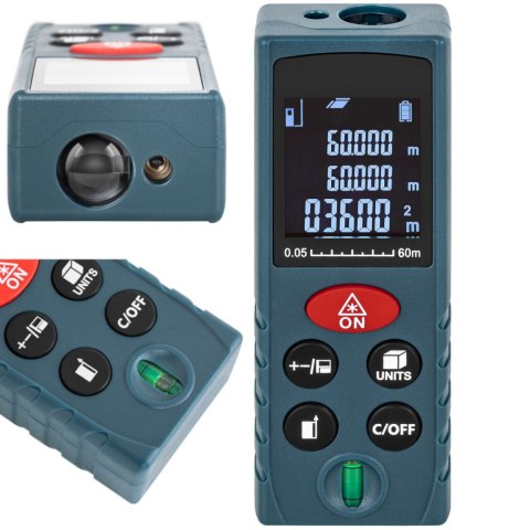 DALMIERZ LASEROWY Z WYŚWIETLACZEM LCD 60 M / 2 MM DALMIERZ LASEROWY Z WYŚWIETLACZEM LCD 60 M / 2 MM