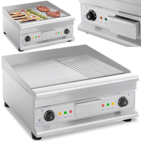 GRILL PŁYTA GRILLOWA PODWÓJNA GŁADKA RYFLOWANA Z SZUFLADĄ NA TŁUSZCZ 230 V 2X 3200 W GRILL PŁYTA GRILLOWA PODWÓJNA GŁADKA RYFLOWANA Z SZUFLADĄ NA TŁUSZCZ 230 V 2X 3200 W