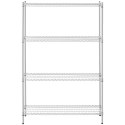REGAŁ WARSZTATOWY CHROMOWANY 4 PÓŁKI AŻUROWE DO 1 T 1000 KG 120X45X180 CM