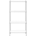 REGAŁ WARSZTATOWY CHROMOWANY DRUCIANY 4 PÓŁKI + 4 MATY DO 1 T 1000 KG 90X45X180 CM