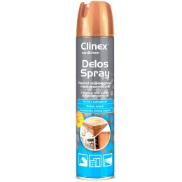 ŚRODEK DO MYCIA MEBLI USUWA BRUD KURZ ŚLADY DŁONI NABŁYSZCZA CLINEX DELOS SPRAY 300ML