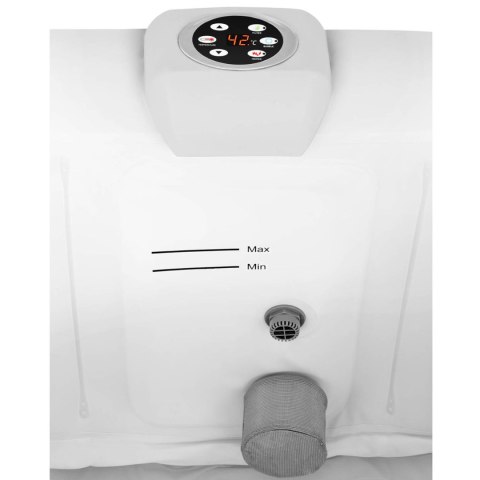 JACUZZI OGRODOWE DMUCHANE Z MASAŻEM 6 OSOBOWE 42C 900 L BEŻOWO-BIAŁE JACUZZI OGRODOWE DMUCHANE Z MASAŻEM 6 OSOBOWE 42C 900 L BEŻOWO-BIAŁE