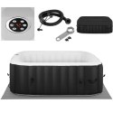 JACUZZI OGRODOWE DMUCHANE Z MASAŻEM 6 OSOBOWE 42C 900 L CZARNE