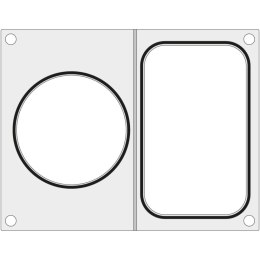 MATRYCA FORMA DO ZGRZEWAREK BOKAMA NA TACKĘ BEZ PODZIAŁU 137X96 MM + POJEMNIK ŚR. 115 MM - HENDI 805947