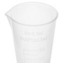 ZLEWKA LABORATORYJNA PLASTIKOWA Z PODZIAŁKĄ 50 ML - 10 SZT.