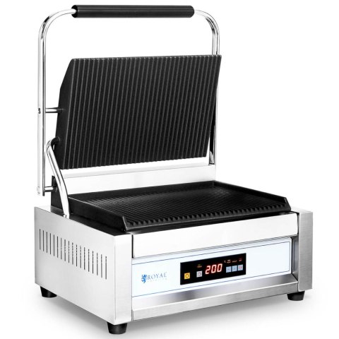 GRILL KONTAKTOWY RYFLOWANY STEROWANY ELEKTRONICZNIE 34 X 23 CM 2200 W GRILL KONTAKTOWY RYFLOWANY STEROWANY ELEKTRONICZNIE 34 X 23 CM 2200 W