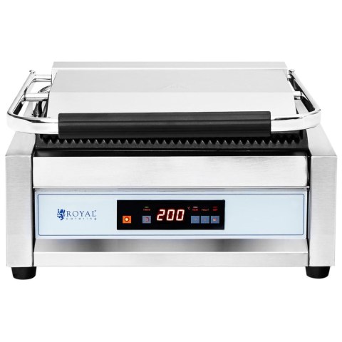 GRILL KONTAKTOWY RYFLOWANY STEROWANY ELEKTRONICZNIE 34 X 23 CM 2200 W GRILL KONTAKTOWY RYFLOWANY STEROWANY ELEKTRONICZNIE 34 X 23 CM 2200 W