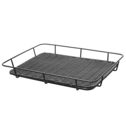 KOSZ TACKA NA PIECZYWO Z RAMĄ ZE STALI NIERDZEWNEJ CZARNY 400X300X50 MM - HENDI 426555 KOSZ TACKA NA PIECZYWO Z RAMĄ ZE STALI NIERDZEWNEJ CZARNY 400X300X50 MM - HENDI 426555