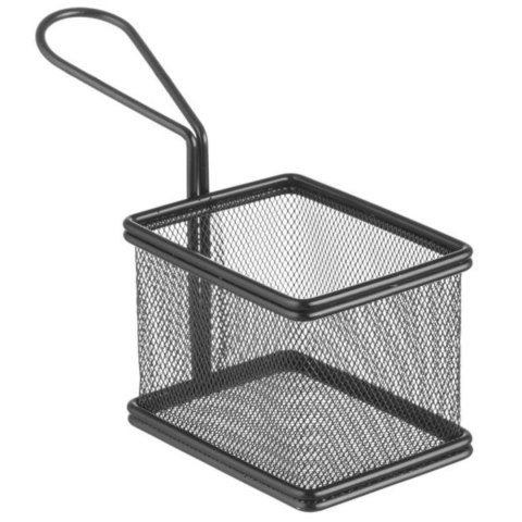 KOSZYK DO PODAWANIA SMAŻONYCH PRZEKĄSEK MINIATUROWY Z UCHWYTEM 100X80X75 MM - HENDI 425619 KOSZYK DO PODAWANIA SMAŻONYCH PRZEKĄSEK MINIATUROWY Z UCHWYTEM 100X80X75 MM - HENDI 425619