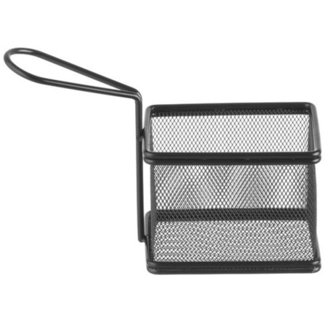 KOSZYK DO PODAWANIA SMAŻONYCH PRZEKĄSEK MINIATUROWY Z UCHWYTEM 100X80X75 MM - HENDI 425619 KOSZYK DO PODAWANIA SMAŻONYCH PRZEKĄSEK MINIATUROWY Z UCHWYTEM 100X80X75 MM - HENDI 425619
