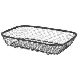 KOSZYK DRUCIANY DO SERWOWANIA PIECZYWA CHLEBA BUŁEK 295X220X60 MM CZARNY - HENDI 425558