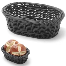 KOSZYK NA PIECZYWO OWALNY POLIPROPYLENOWY CZARNY 190X120X60 MM - HENDI 426777