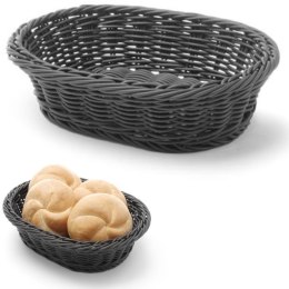 KOSZYK NA PIECZYWO OWALNY POLIPROPYLENOWY CZARNY 250X190X65 MM - HENDI 426623