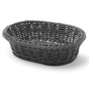 KOSZYK NA PIECZYWO OWALNY POLIPROPYLENOWY CZARNY 250X190X65 MM - HENDI 426623