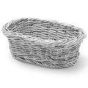 KOSZYK NA PIECZYWO OWALNY POLIPROPYLENOWY SZARY 190X120X60 MM - HENDI 426760