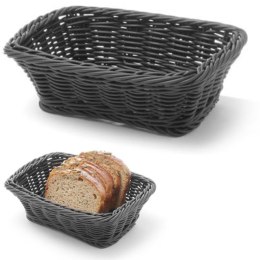 KOSZYK NA PIECZYWO PROSTOKĄTNY POLIPROPYLENOWY CZARNY 190X130X60 MM - HENDI 426791