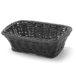 KOSZYK NA PIECZYWO PROSTOKĄTNY POLIPROPYLENOWY CZARNY 190X130X60 MM - HENDI 426791