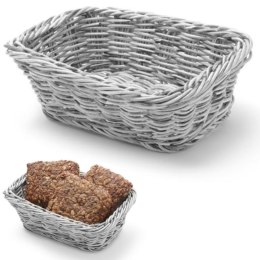 KOSZYK NA PIECZYWO PROSTOKĄTNY POLIPROPYLENOWY SZARY 190X130X60 MM - HENDI 426784