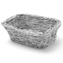 KOSZYK NA PIECZYWO PROSTOKĄTNY POLIPROPYLENOWY SZARY 190X130X60 MM - HENDI 426784